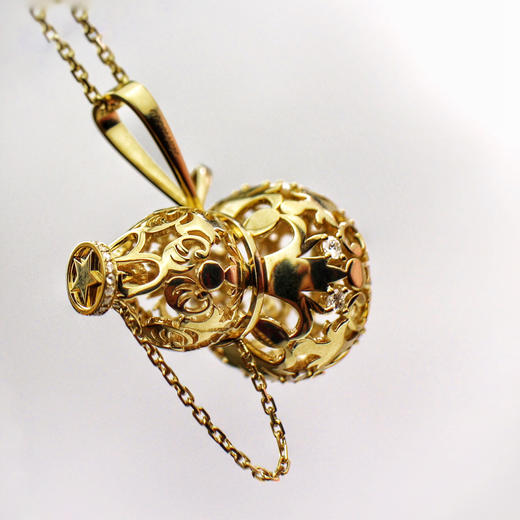 爱莎许愿工艺 金葫芦系列 金葫芦星币项链 商品图3