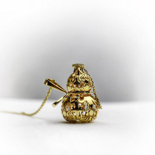 爱莎许愿工艺 金葫芦系列 金葫芦星币项链 商品图2