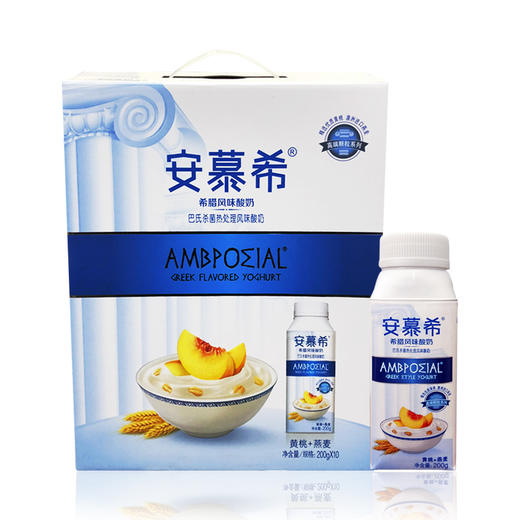 安慕希希腊风味酸奶黄桃燕麦味200g10支装 商品图0