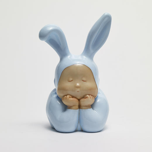 稀奇艺术瞿广慈作品mini版《兔比比》雕塑艺术品 迷你小号桌面摆件礼品 生日礼物 商品图1