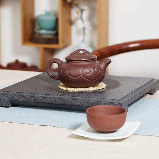 段丽娟丨手工仿古如意紫砂壶 原矿段泥/原矿紫泥 两款可选 约190ml 配礼盒与证书 商品图4