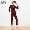 IWY/ 酒红色西装长裤套装CP307 商品缩略图0