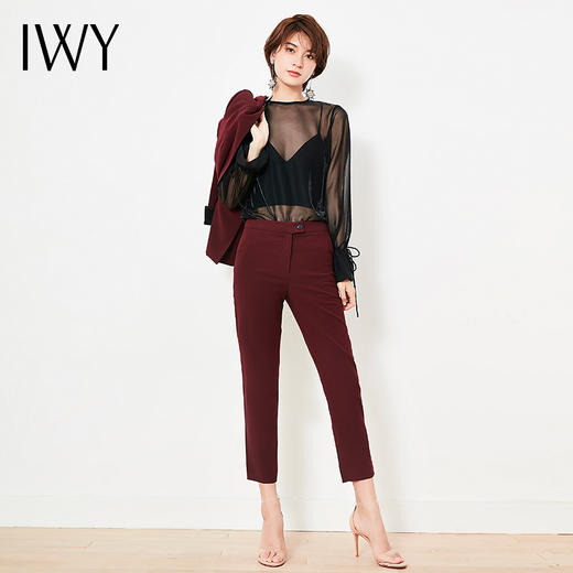 IWY/ 酒红色西装长裤套装CP307 商品图2