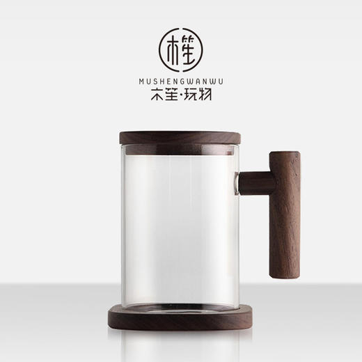 【香茶需好器，好器衬香茶】创意木盖高硼硅玻璃泡茶杯，透明品茗花茶杯 商品图1