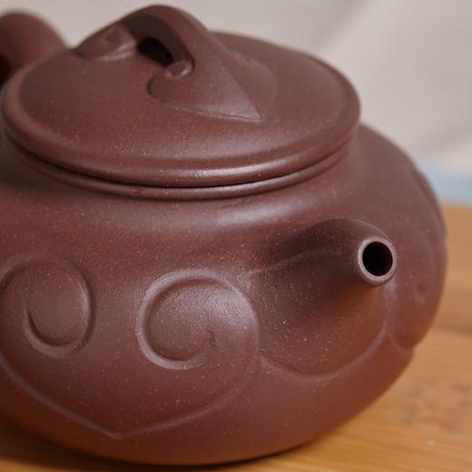 段丽娟丨手工仿古如意紫砂壶 原矿段泥/原矿紫泥 两款可选 约190ml 配礼盒与证书 商品图8