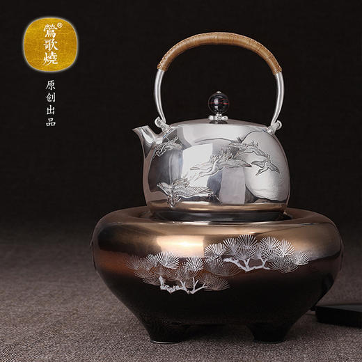 【莺歌烧旗舰店】上金下黑银松 电陶炉 商品图1