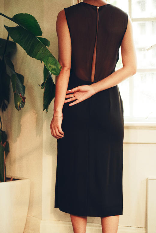 AtelierMissLu / Delia 黑色拼纱礼服裙 商品图7