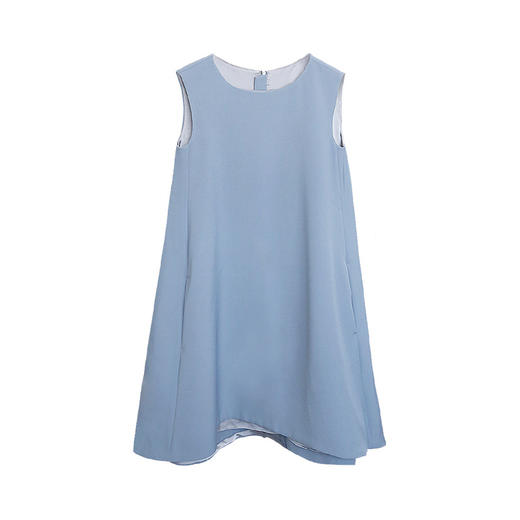 金蘑菇菇 挚爱私品 很美雾霾蓝连衣裙  罩衫是分开的 好版型真的很显白 不退不换！ 商品图4