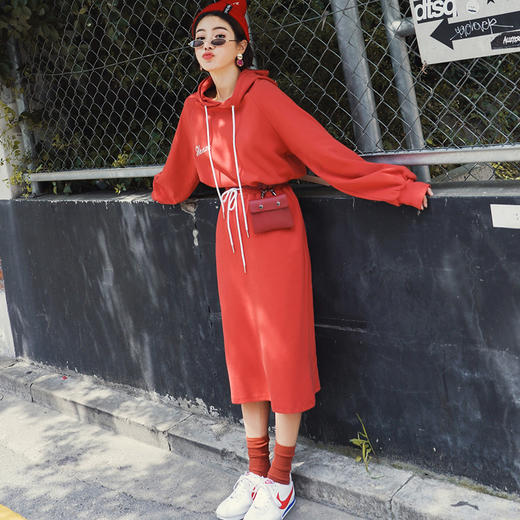 韩都衣舍2018秋装新款女韩版宽松两件套裙装休闲运动套装rw8320瑒