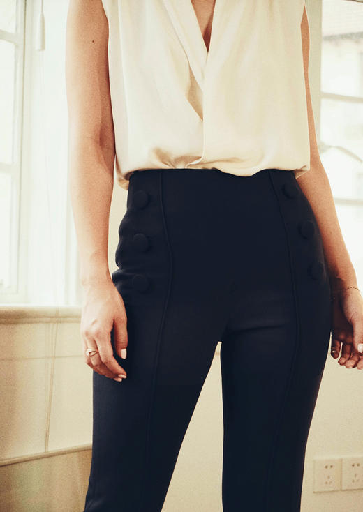 AtelierMissLu / Nelly 藏青修身九分裤 商品图8