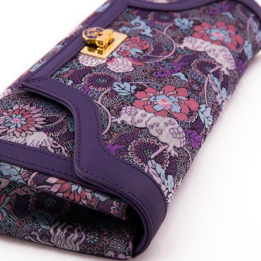 SAINTJOY/上久楷国礼款 女士宋锦晚宴包 紫色三多锦.紫色 BWS16C0103 商品图4