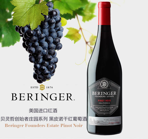 贝灵哲创始者庄园系列黑比诺干红葡萄酒 750ml（1箱12瓶装） 商品图0