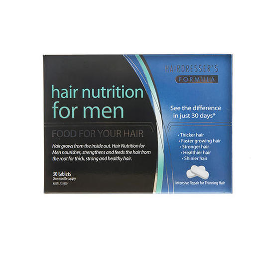 【直邮】Hair Nutrition 男士  头发营养片30粒建议3盒【 0.055KG】 商品图0