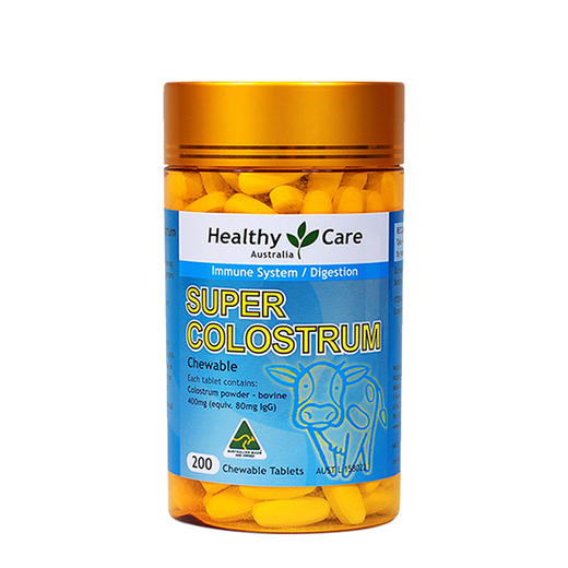 【提高抵抗力】澳洲 Healthy Care 天然牛初乳片 200粒 商品图1
