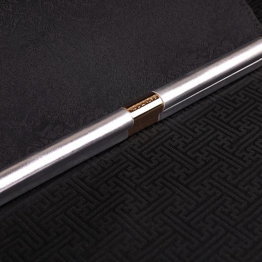 SAINTJOY/上久楷 女式宋锦晚宴包 黑色缠枝莲花纹.银色BWS16C0201 商品图2