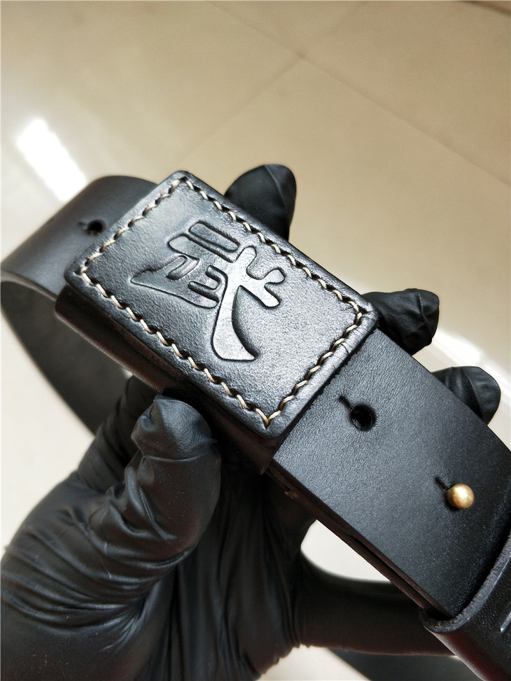 武字腰带武术搏击文化头层牛皮腰带