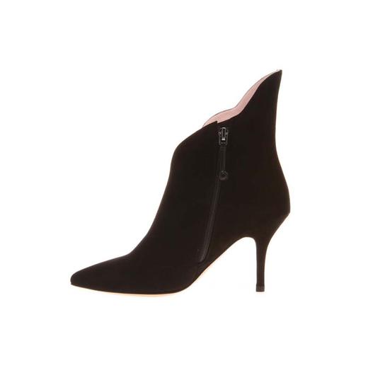 sheme鹤鸣 闻声  新中式手工丝绸刺绣 细高跟 优雅女士短靴 商品图3