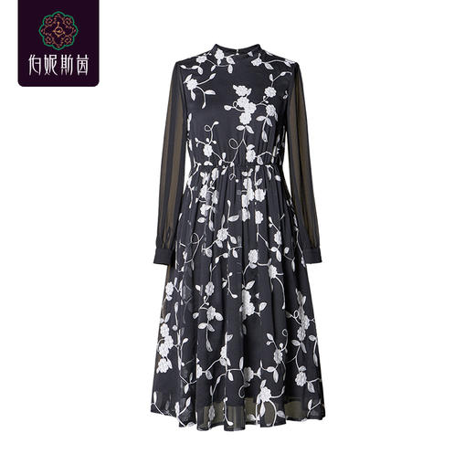 【伯妮斯茵】3S6723--黑色连衣裙--花园里的珍妮--《画尽世间光影，只为挚爱的女人》 商品图4