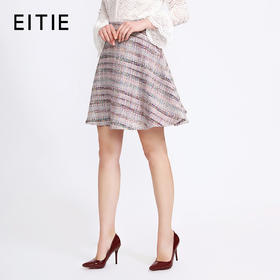 EITIE爱特爱女装秋季新品时尚编织纹理小香风短裙半身裙半裙C1806108