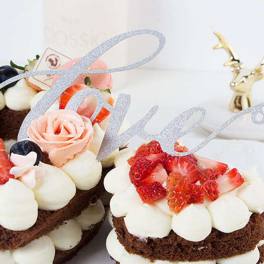 zc057【十年老店·橙路蛋糕】心心相印c108心心相印 爱心动物奶油生日