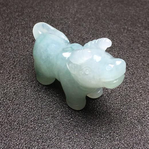 【d60890】翡翠冰糯种飘花牛小摆件