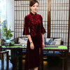 XGT8256Q中国风丝绒改良旗袍 商品缩略图0