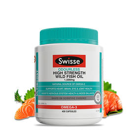 【哇！超大一瓶】澳洲 Swisse 无腥深海鱼油1500mg  400粒