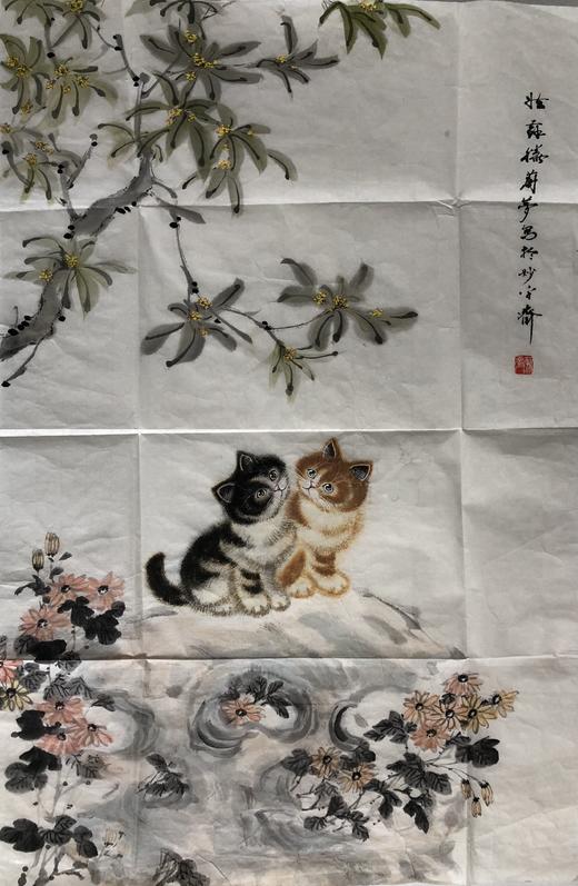 滕蔚梦-真迹- 国画动物《猫》玄关 客厅 商品图1