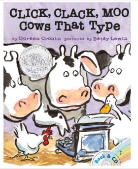 Click, Clack, Moo: Cows That Type （Book+CD）喀哩，喀啦，哞:會打字的牛-凯迪克银奖（书+CD）