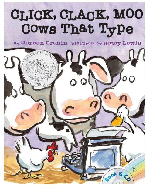 Click, Clack, Moo: Cows That Type （Book+CD）喀哩，喀啦，哞:會打字的牛-凯迪克银奖（书+CD） 商品图0