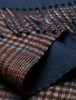 双面双色纯羊绒围巾 加宽 格伦格/牛仔蓝 商品缩略图4