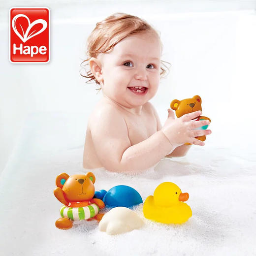 Hape 泰迪&朋友们戏水玩偶组（E0201） 商品图0