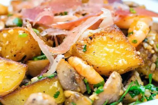 盐腌火腿佐香蒜蘑菇洋芋 商品图0