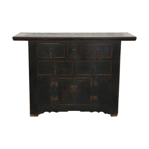 清晚期榆木古董家具五屉二门柜多屉柜玄关柜QQ17070026 Antique Elm wood Cabinet 商品图1