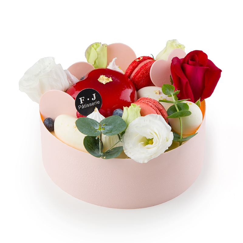 酸奶树莓抹茶慕斯蛋糕 Yogurt Raspberry Matcha Mousse Cake