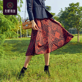 【伯妮斯茵】大摆伞裙红色半裙--戈迪拜尔夫人--《画尽世间光影，只为挚爱的女人》3B6733