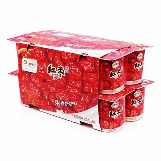 伊利益生菌红枣酸奶100g*16杯装 商品图0