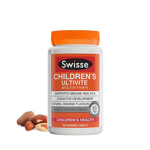 【美味的营养】澳洲 Swisse 儿童复合维生素咀嚼片 橙味120片 商品图0