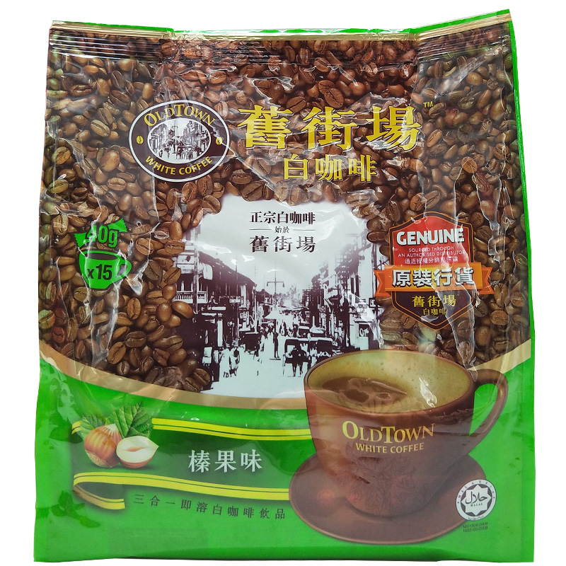 旧街场榛果味白咖啡600g15条装