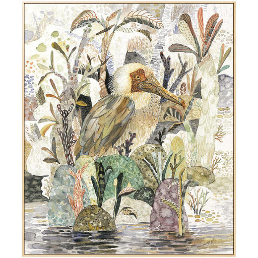 静溪 艺术家崔思群 现代美式水彩装饰画