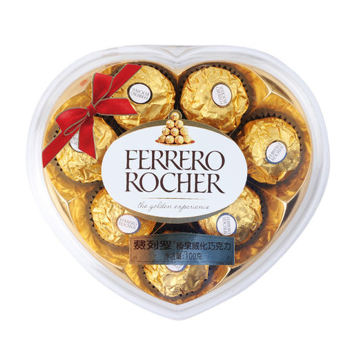 费列罗FERRERO ROCHER 榛果威化巧克力制品 100g(8粒)/盒 商品图0