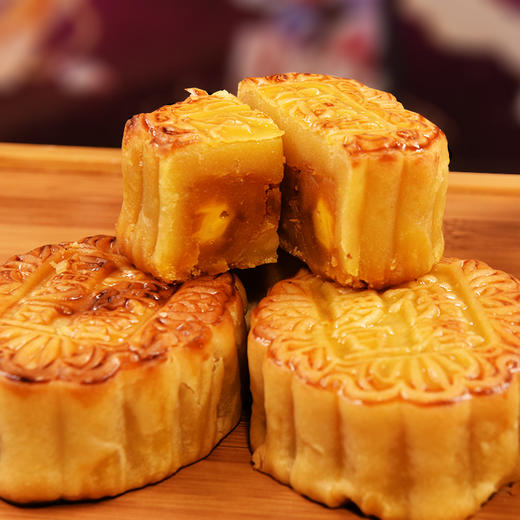 白土月饼双黄莲蓉月纸盒装