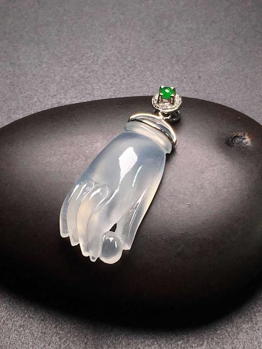 d12161翡翠冰种佛手吊坠