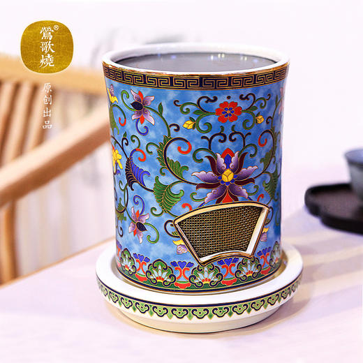 【莺歌烧旗舰店】珐琅彩日式电陶凉炉 商品图0