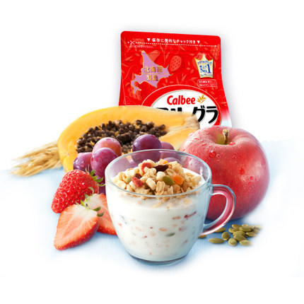 2袋特价日本calbee卡乐比水果麦片(800g*2)包邮