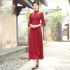 DLQ1543A复古民族风修身蕾丝旗袍 商品缩略图1