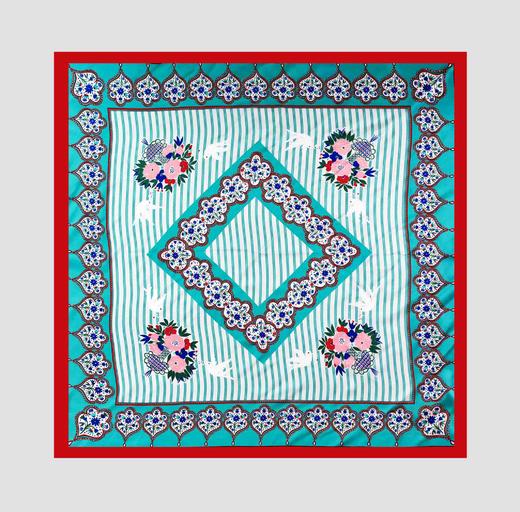 桑蚕丝素绉缎大方巾 （出口日本） 商品图5