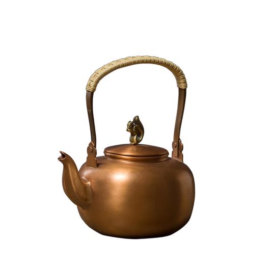 茶香记 纳子提梁铜壶 紫铜 煮水壶 精致可爱 可用可藏 商品图4