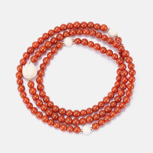 醍醐 南红玛瑙 猛犸象牙 手串 三圈 商品图5