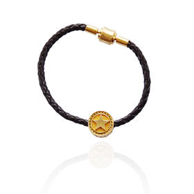 爱莎许愿工艺 星币系列 星币木星旋转皮质手链